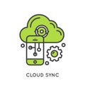Cloud Sync and Data Royalty Free Stock Photo