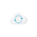 Cloud sync flat icon