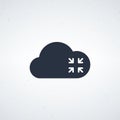 A cloud sync icon with arrows pointing inside in a simple design Royalty Free Stock Photo