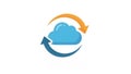 Cloud sync icon with circular arrows indicating data transfer Royalty Free Stock Photo