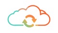 Cloud Sync Icon: Data Synchronization & Refresh, vector design Generative AI Royalty Free Stock Photo
