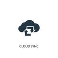 Cloud sync icon. Simple element