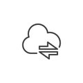 Cloud Sync line icon