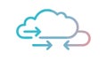 Cloud Sync & Refresh Icon, Continuous Data Flow Vector, vector design Generative AI Royalty Free Stock Photo