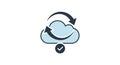 Cloud Sync and Verification Icon Royalty Free Stock Photo
