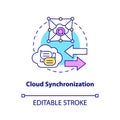 Cloud synchronization concept icon Royalty Free Stock Photo