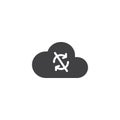 Cloud synchronization disconnected vector icon Royalty Free Stock Photo