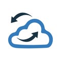 Cloud synchronization icon, vector graphics Royalty Free Stock Photo