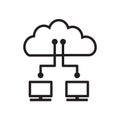 cloud syncing with computers icon