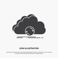 cloud, syncing, sync, data, synchronization Icon. glyph vector gray symbol for UI and UX, website or mobile application Royalty Free Stock Photo