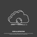 cloud, syncing, sync, data, synchronization Icon. Line vector symbol for UI and UX, website or mobile application Royalty Free Stock Photo