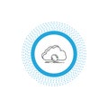 cloud, syncing, sync, data, synchronization Line Icon. Vector isolated illustration Royalty Free Stock Photo