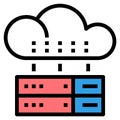 CLOUD SYSTEM ICON VECTOR