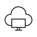 Cloud System icon vector image. Suitable for mobile apps, web apps and print media. Royalty Free Stock Photo