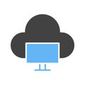 Cloud System icon vector image. Royalty Free Stock Photo