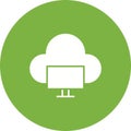 Cloud System icon vector image. Royalty Free Stock Photo