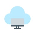 Cloud System icon vector image. Royalty Free Stock Photo