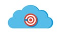 Cloud Target Goal Icon, Achievement Aim Vector, vector design Generative AI Royalty Free Stock Photo