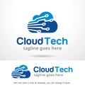 Cloud Tech Logo Template Design Vector