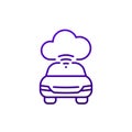 cloud technologies for a car line icon Royalty Free Stock Photo