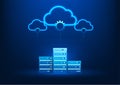 Cloud Technology Background, Cloud-connected servers, representing efficient data storage and collaboration in the digital age Royalty Free Stock Photo
