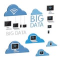 Cloud technology, big data icon Royalty Free Stock Photo