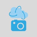 Cloud technology camera image media icon
