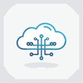 Cloud Technology Circuit Board Icon Royalty Free Stock Photo