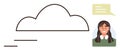 Cloud Technology and Communication Concept with User Chatting Royalty Free Stock Photo