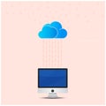 cloud technology computing background concept. Data storage network sever internet technology. Royalty Free Stock Photo