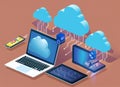 Cloud technology computing concept Data center concept. Generative AI Royalty Free Stock Photo