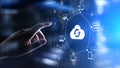 Cloud technology Computing and data storage. Internet and networking concept on virtual screen. Royalty Free Stock Photo