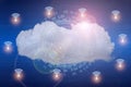 Cloud technology concept, apart of technology concept Royalty Free Stock Photo