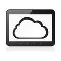 Cloud technology concept: Cloud on tablet pc Royalty Free Stock Photo