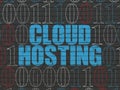 Cloud technology concept: Cloud Hosting on wall background Royalty Free Stock Photo