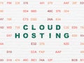 Cloud technology concept: Cloud Hosting on wall background Royalty Free Stock Photo