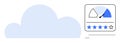 Cloud Technology Concept with Rating and Performance Metrics Display Royalty Free Stock Photo