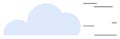 Cloud computing concept with minimal flat design elements and motion lines speed and connectivity Royalty Free Stock Photo