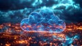 Cloud technology: Enhancing Secure Data Transfer, Storage, and Communication in Businesses. Concept