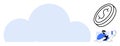 Cloud Computing Concept with Currency Symbol and User Interaction for E-Commerce and Digital Payment Systems Royalty Free Stock Photo