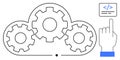 Cloud Technology with Gear Icons Automation, Programming, and Coding Concepts Royalty Free Stock Photo