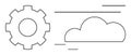 Cloud Technology and Gear Mechanism Representing Innovation and Digital Integration Royalty Free Stock Photo