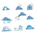 Cloud technology for home icon Royalty Free Stock Photo