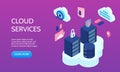 Cloud Technology Horizontal Banner Royalty Free Stock Photo