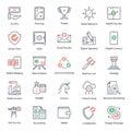 Financial Accounting flat Icons Pack Royalty Free Stock Photo