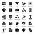 Financial Accounting Filled Icons Pack Royalty Free Stock Photo