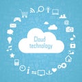 Cloud technology illustration eps10 Royalty Free Stock Photo