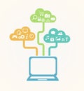 Cloud technology illustration Royalty Free Stock Photo