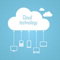 Cloud technology illustration Royalty Free Stock Photo