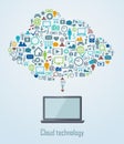 Cloud technology illustration Royalty Free Stock Photo
